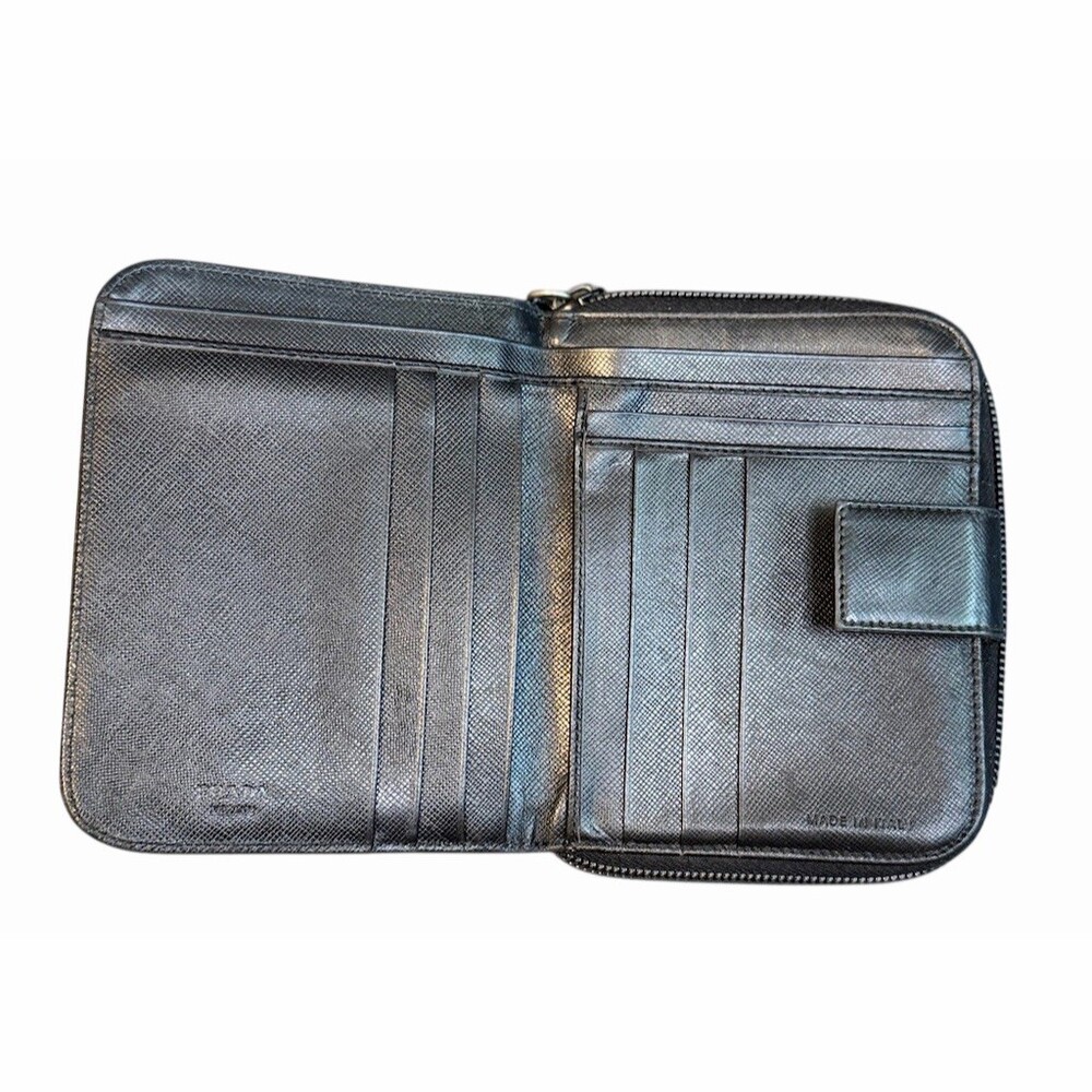Prada Saffiano Leather Zip Around Wallet COA - Picture 4 of 7
